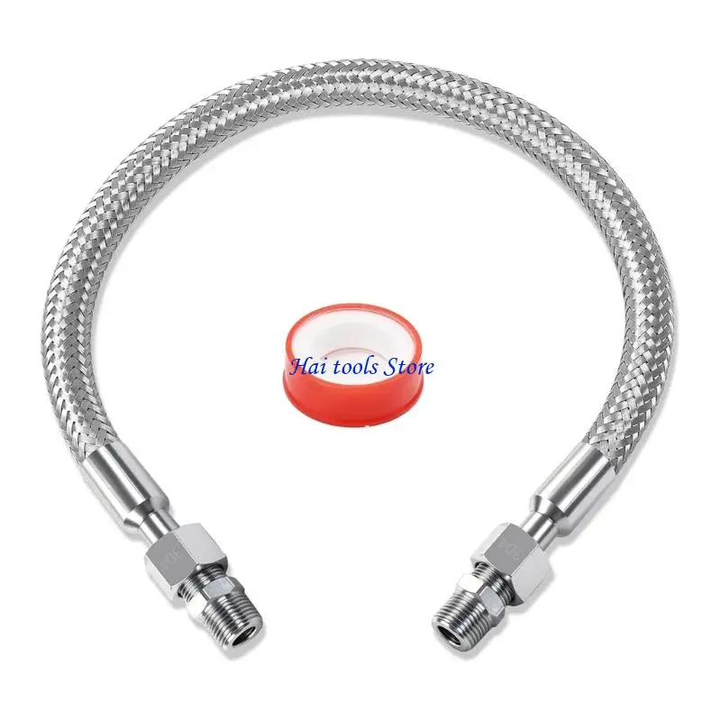 X37E Korrosionsbeständiger 1/4 Zoll x 20 Zoll Kompressor-Überbrückungsschlauch 870 PSI – Detail 1