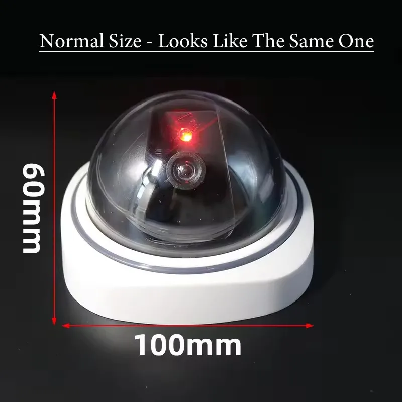 Mini Creative Fake Dome Camera CCTV Camera Power Flash Led Dummy Via AAA Batteries Home Office Auxiliary Security System