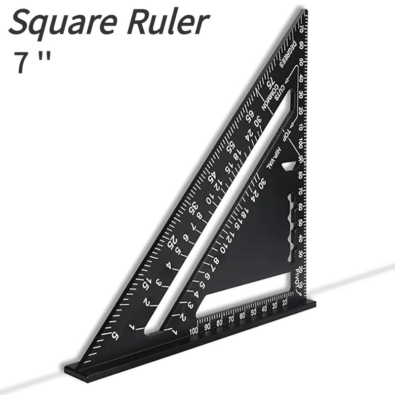 7 Inch Carpenter Square Try Square Triangle Ruler Metric Protractor 45 90 Degree Drawing Triangle Ruler Rafter Square Carpenter