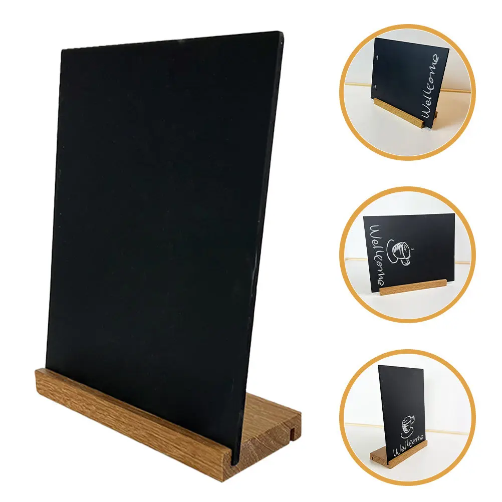 

Reusable Wooden Tabletop Chalkboard Sign Mini Menu Board for Bars Cafes Restaurants Display Rustic Decor