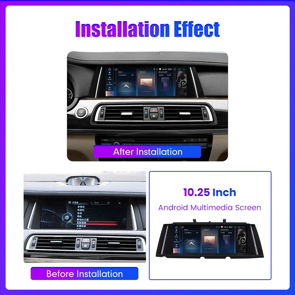 Android Car Stereo Radio For BMW 7 Series F01 2009-2012 CIC System GPS Navigation Multimedia Player Carplay Android Auto 10.25