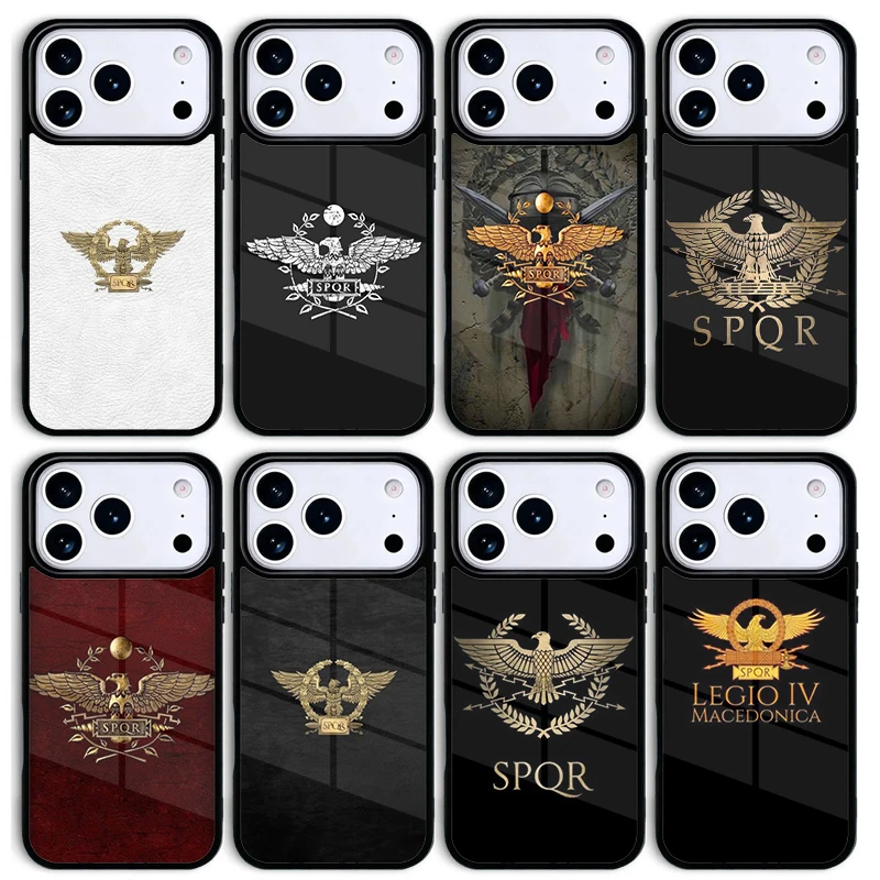 Funda para Teléfono SPQR Roman Imperial Legion para Apple iPhone 17 Air 16 Pro Max 15 Pro Max 14 13 12 11 Mini