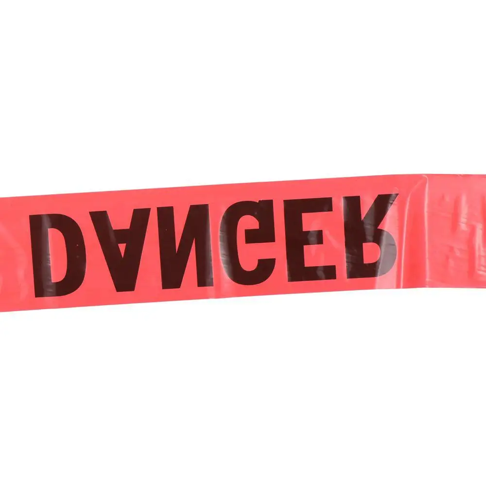Durable 7.5cm*100M Red Danger Tape Non-Adhesive Roll Caution Barrier Tape Safety Warning Tape Danger Construction