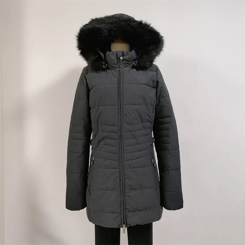 

Женская хлопковая куртка большого размера, осенне-зимняя теплая ветрозащитная съемная кепка средней длины на молнии, прямой крой