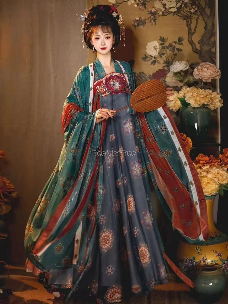 Gaun ru gaya tang klasik bermartabat cantik 2024 gaun bordir indah Tiongkok hanfu elegan elegan peri hanfu