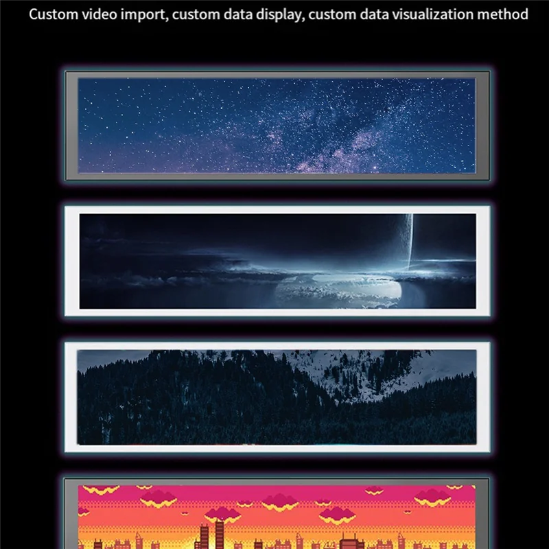 

AP-9Pin Type-C USB 9.16 Inch IPS Secondary Screen Case Display Chassis CPU GPU RAM Computer Monitoring 1920X480