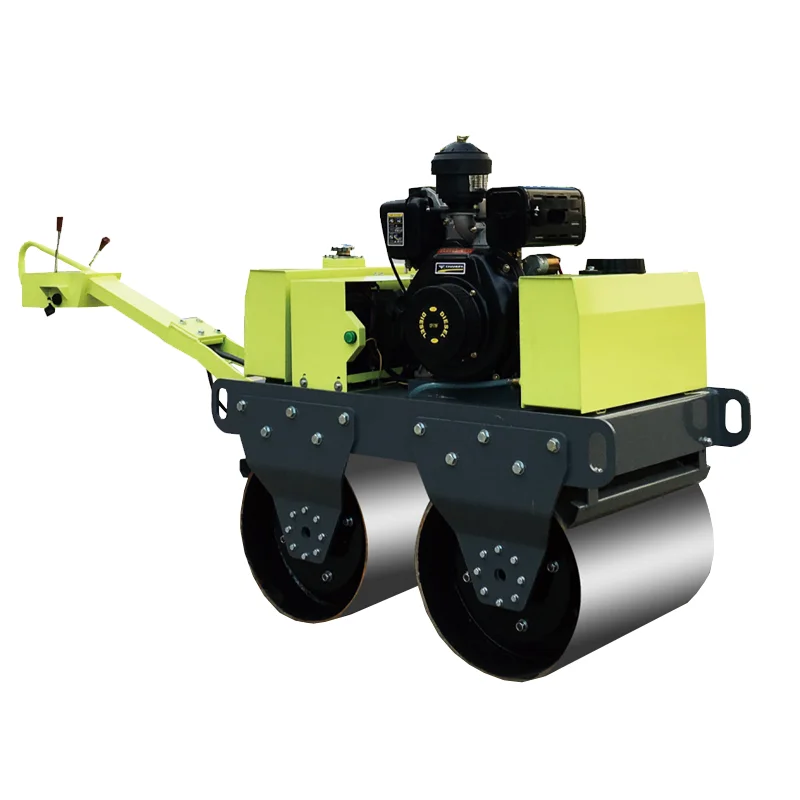 Vibratory Roller Micro Compactor Hydraulic Pump Brake Ride-on Compactor Double Drum Vibratory Asphalt Small Ground Roller