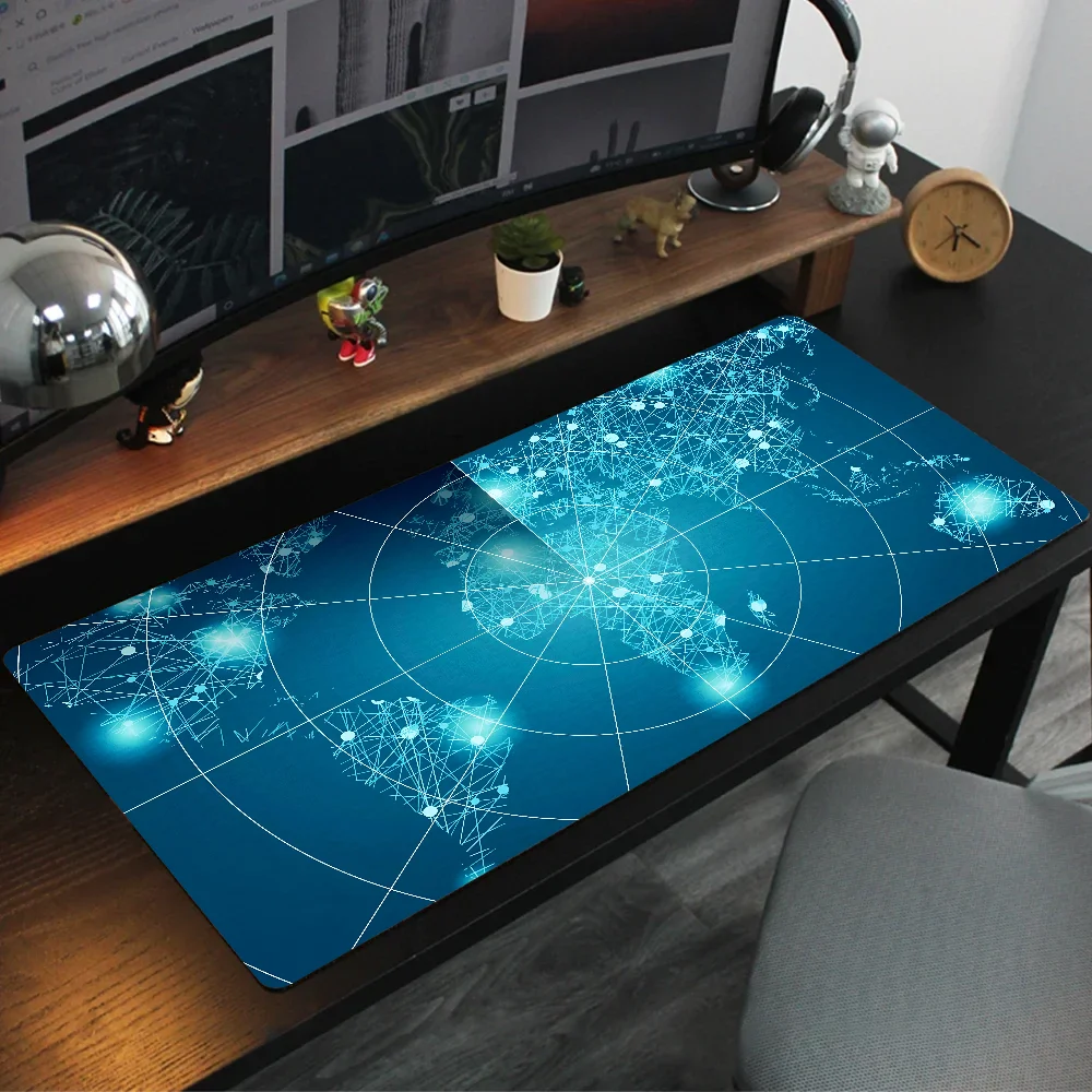 Alas Mouse Gaming besar, Mouse Pad jaringan besar, keset meja Keyboard komputer tebal