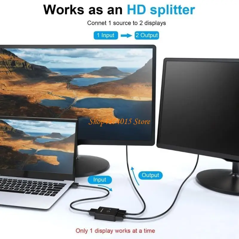 K1AA 1 Вход 2 Выходные разветвитель 4K Видео -сплиттер экстрактор 1 в 2 выхода дистрибьютора