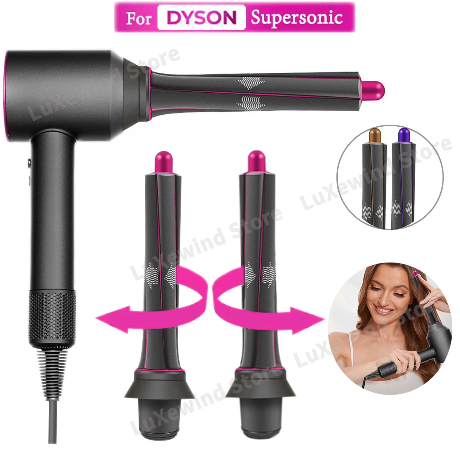 

Аксессуары для сверхзвукового фена Dyson, насадки для автоматической завивки волос, 20/30/40 мм, дробильная палочка для фена серии Dyson HD, диффузор