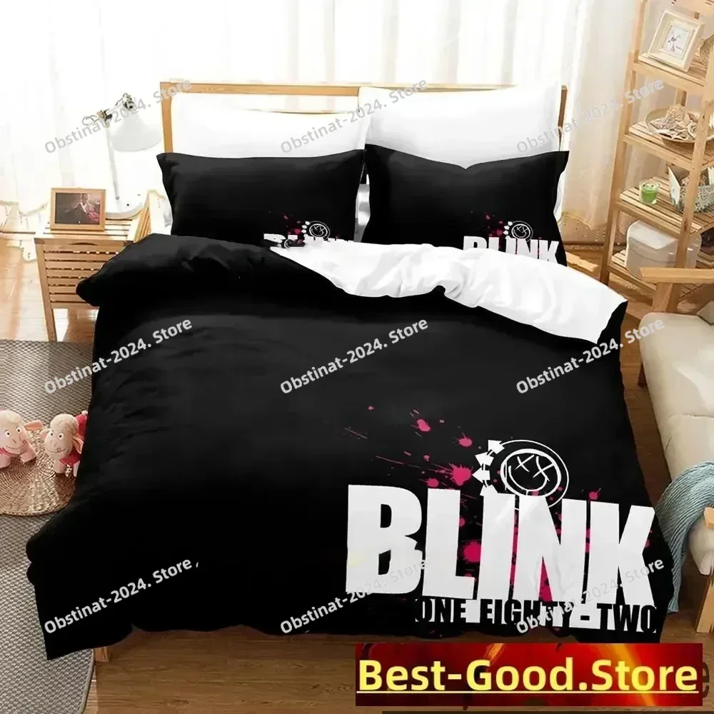 Top 3D Print Blink-182 Bedding Set Boys Girls Twin Queen King Size Duvet Cover Pillowcase Bed For boys Adult Home Bedroom