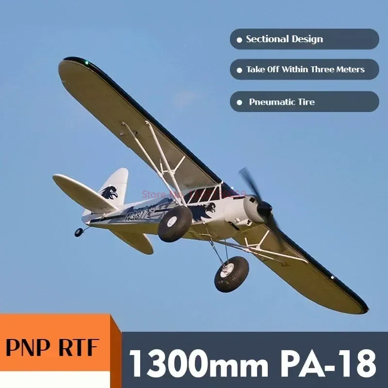 Fms Remote Control Aircraft 1300mm Pa-18 Fixed Wing Propeller Tractor Pnp Rtf Foam Combination Aircraft Model Adult Outdoor Toy