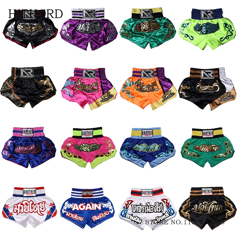 

Short Muay Thai Man Kick Boxing Shorts Women Kids Embroidery Martial Arts Clothing Bjj Cage MMA Fight Kickboxing Training Pants