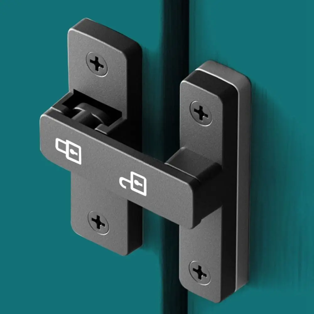 

Светящаяся защелка 90 °/180 °, внутренняя металлическая дверная Пряжка, дверной замок для ванной, замок для раздвижной двери, деревянная дверь, пряжка для двери сарая