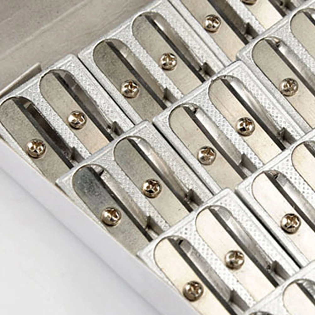 Pcs Mini Double Hole Pencil Sharpener Stainless Steel Pencil Sharpener Aluminum Pencil Sharpener Pencil Sharpener Creative Stati