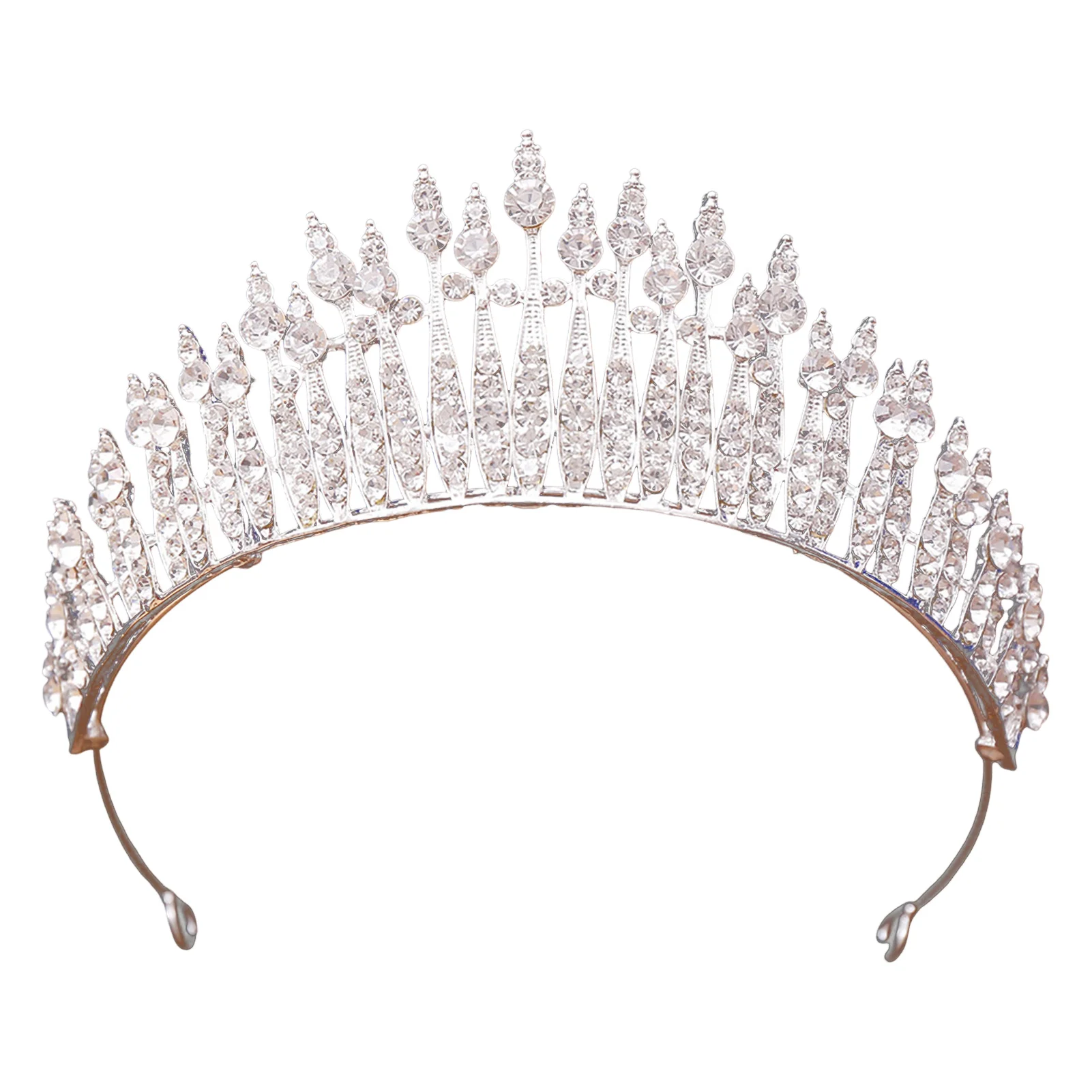 Elegant Bridal Wedding Crown Wedding Temperament Simple Style Sparkling Crown for Bridesmaid Wedding Head Decor