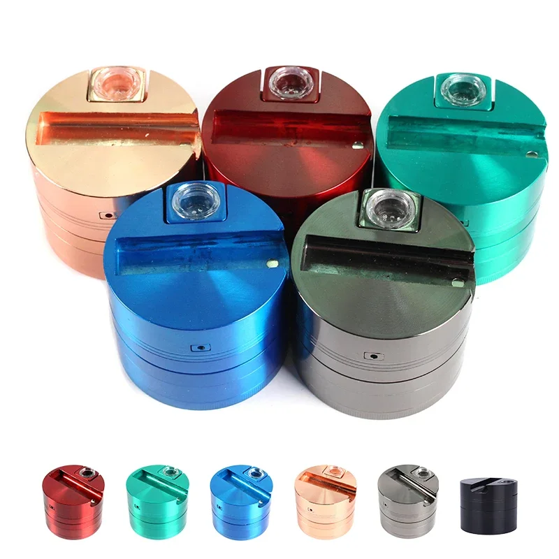 

Five-layer 75mm Zinc Alloy Tobacco Grinder Herbs Spice Miller Pepper Pot Spice Grinding Dry Crusher Shredder Tool For Smoking