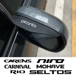 2Pcs Car Rearview Mirror Rain Eyebrow Auto Accessories For Kia RIO PICANTO CARNIVAL NIRO MOHAVE SELTOS CARENS VENGA CERATO K5