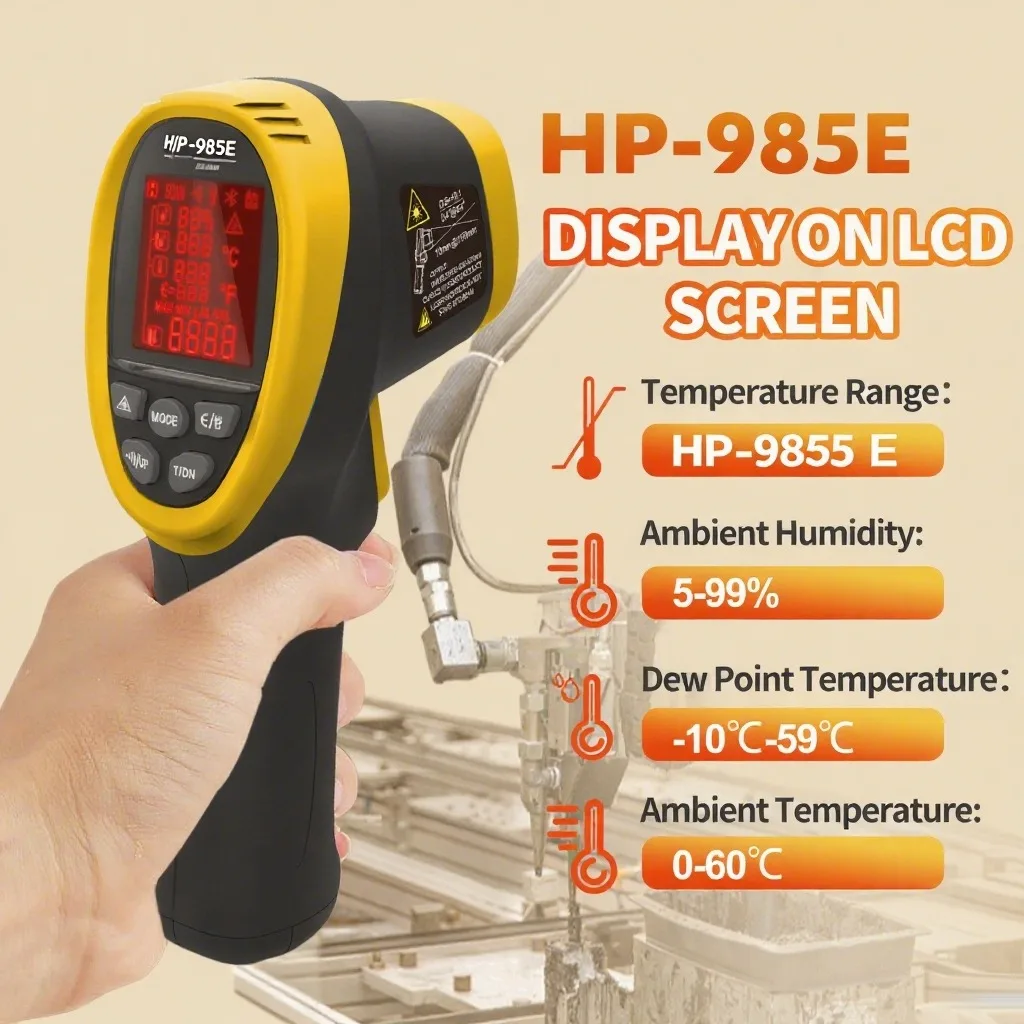 Dual Laser Non-Contact Infrared Thermometer - Compact, Portable, & Easy to Use! Instant 1s Readings, -50℃ to 800℃ Range