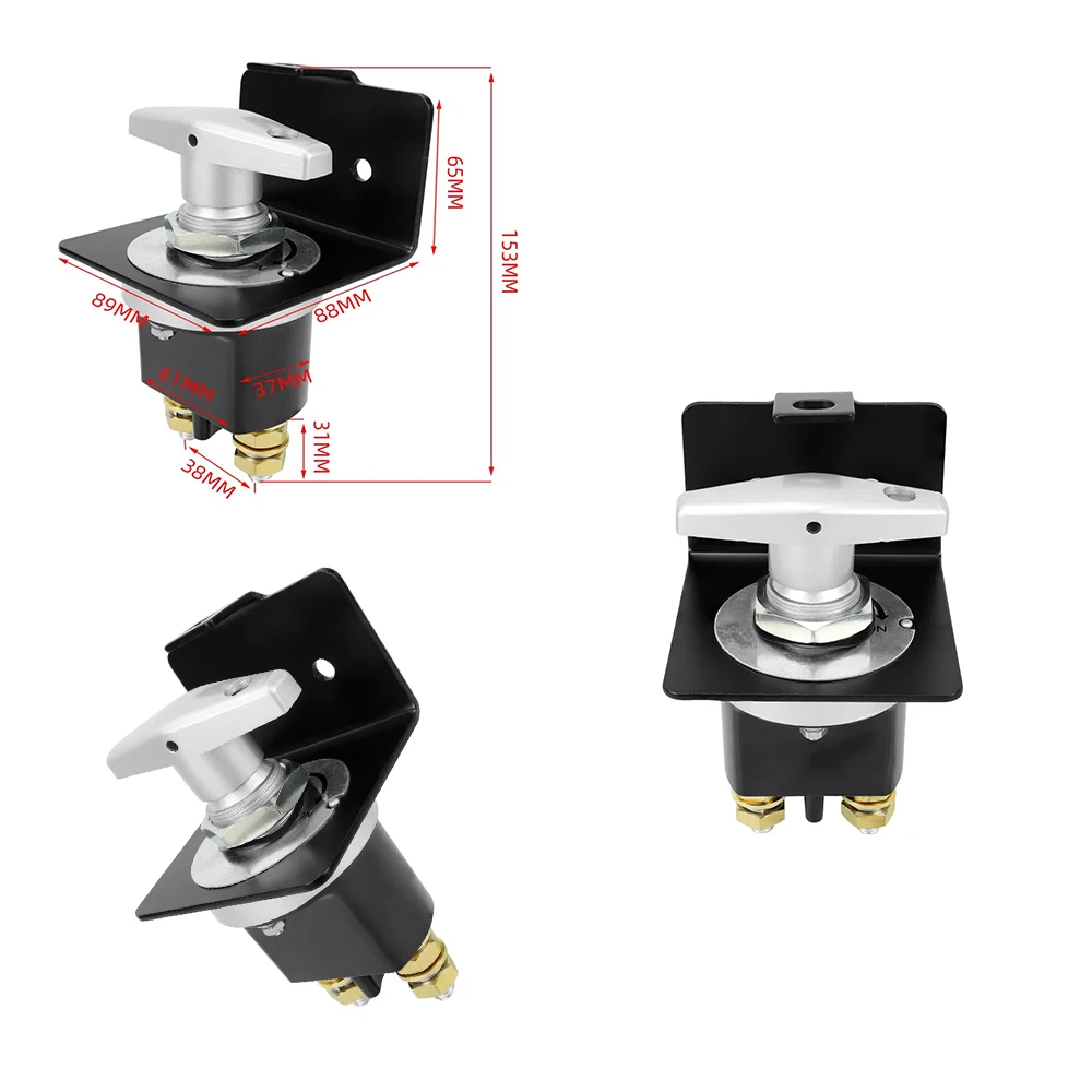 

Marine Waterproof Battery Isolator Disconnect Switch Fixed Handle Kill Switch with Locking Plate for Vehicle RV