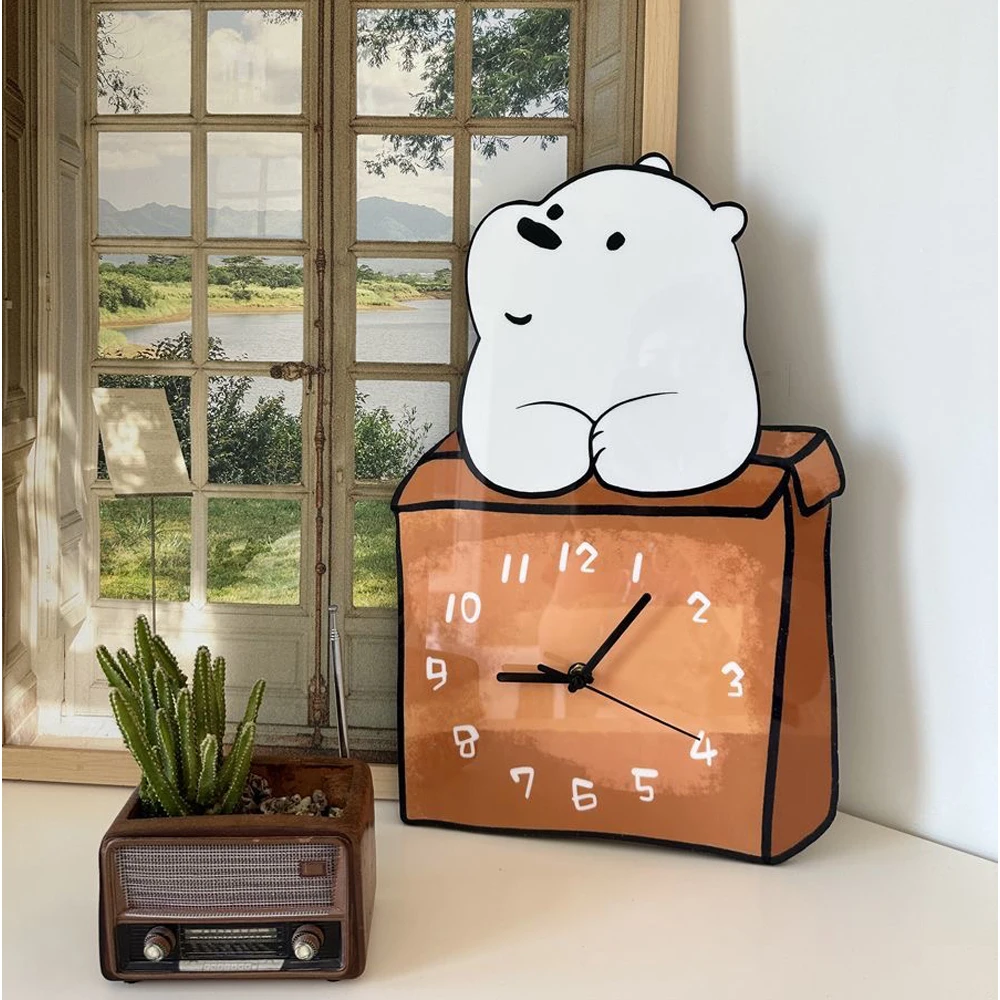 Imagem -04 - Cartoon Relógio de Parede para Home Decor Modern Living Room Quarto das Crianças Estudo Mute Digital Wall Clocks 3d