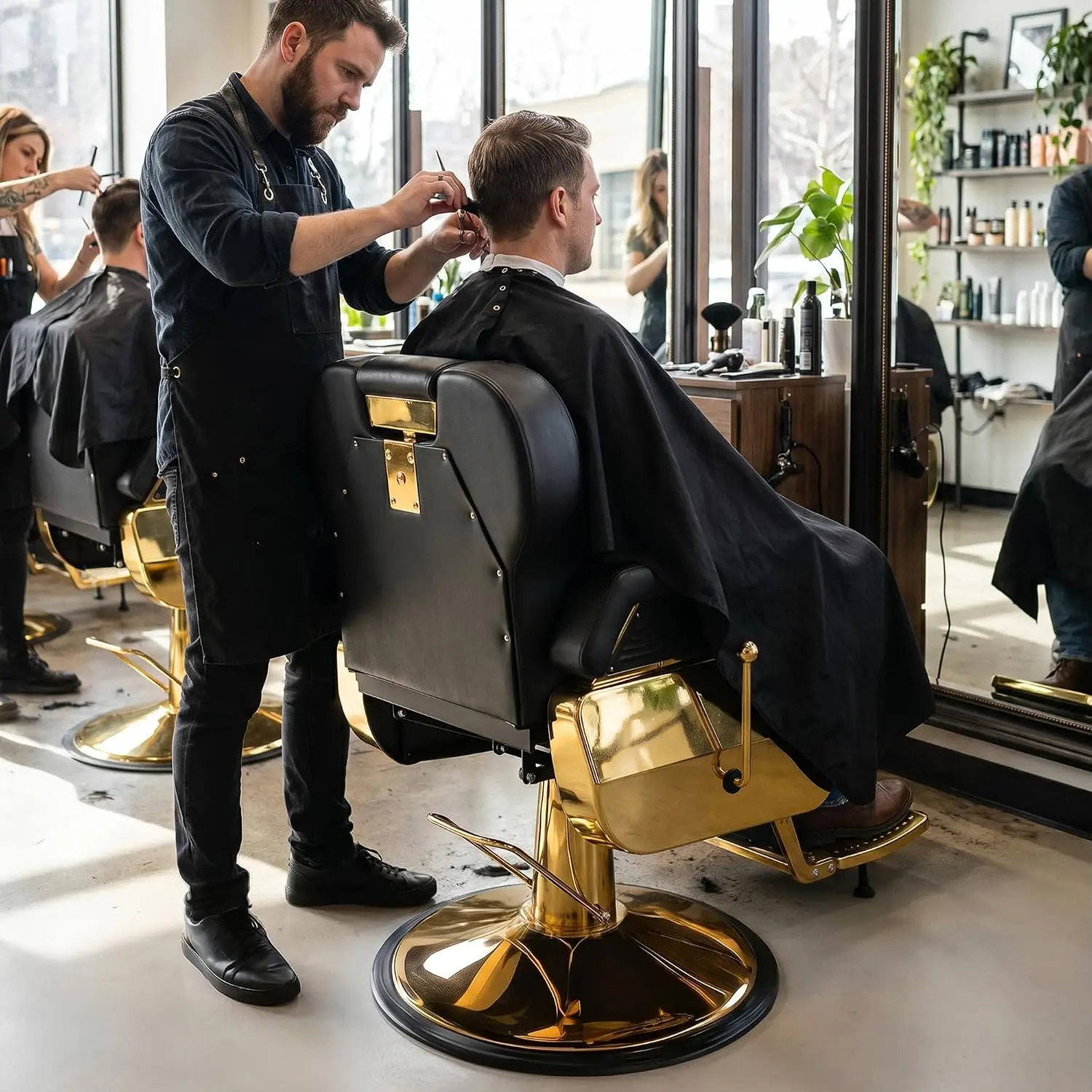 Heavy Duty Hydraulic Barber Chair For Barbershop Salon, Customized