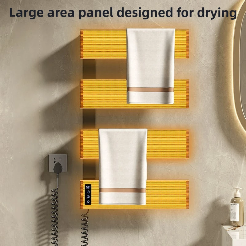 Bathroom Towel Rack Radiator Wall Hanger Multilayer Towels Holder Heater Intelligent Constant Temperature Towels Bars Heaters
