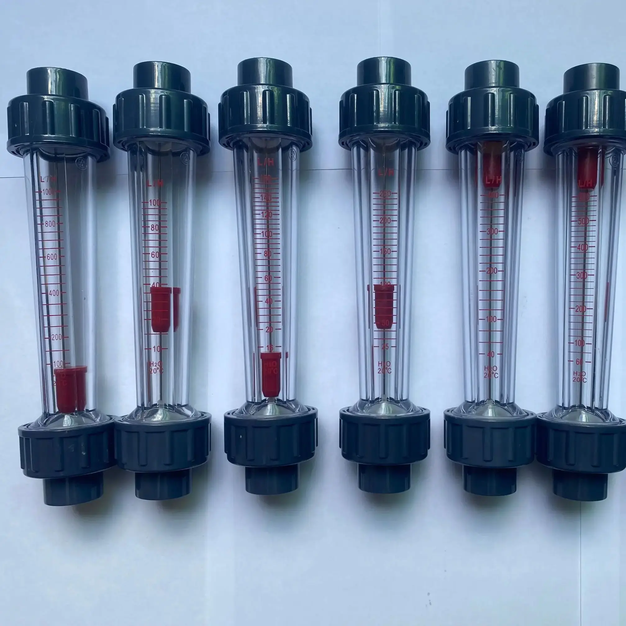 LZS-15 Plastic Piping Type Liquid Flowmeter Water  Rotameter 202cm