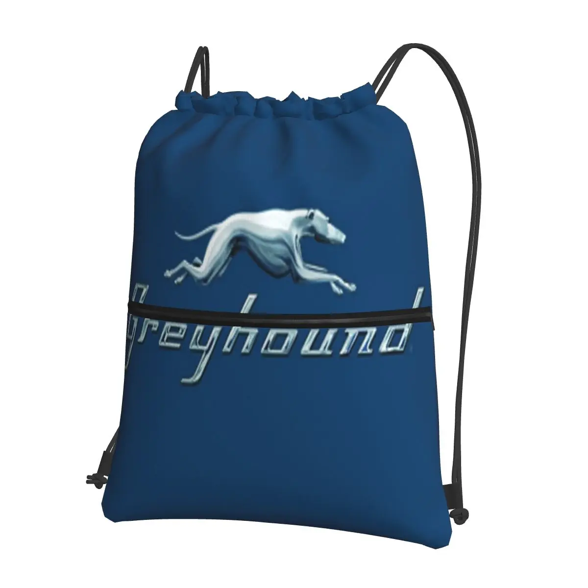 Windhund blau Bus Logo tragbare Rucksäcke Kordel zug Tasche Multifunktions-Kordel zug Bündel Tasche Schuhe Taschen für Schüler