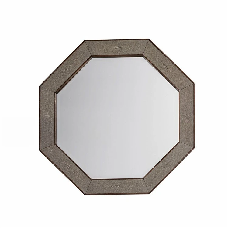 European retro bathroom mirror dressing mirror American soft home decoration hotel model room entrance decorative mirror