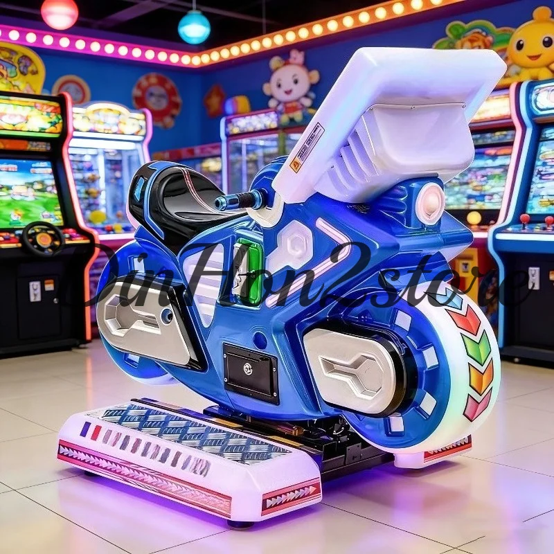 Coin-operated large kids game machines, toy racing machines, arcade cars, motorcycles, indoor games