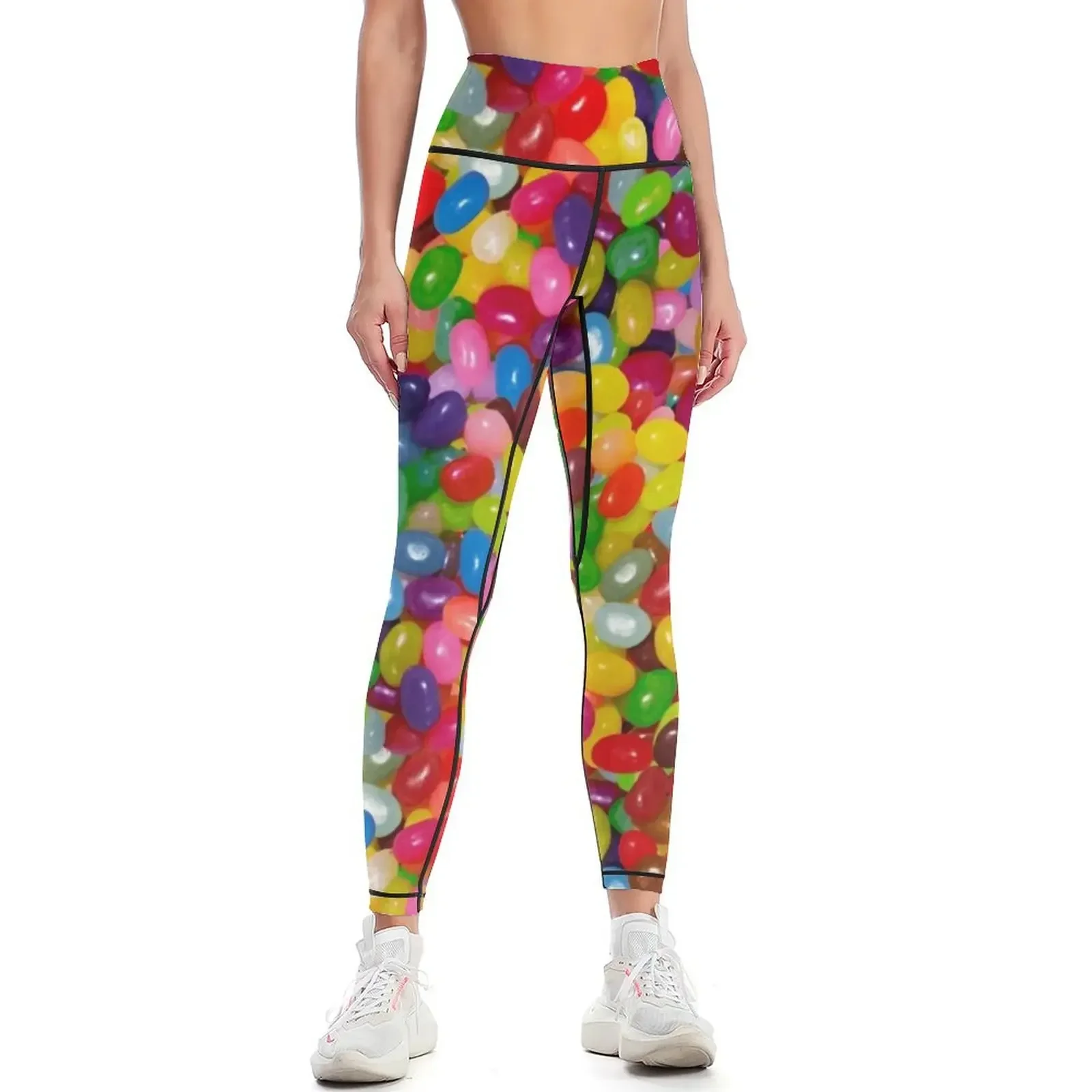 

Colorful Jellybeans Candy Pattern Leggings harem pants push up fitness push up legging for physical Womens Leggings