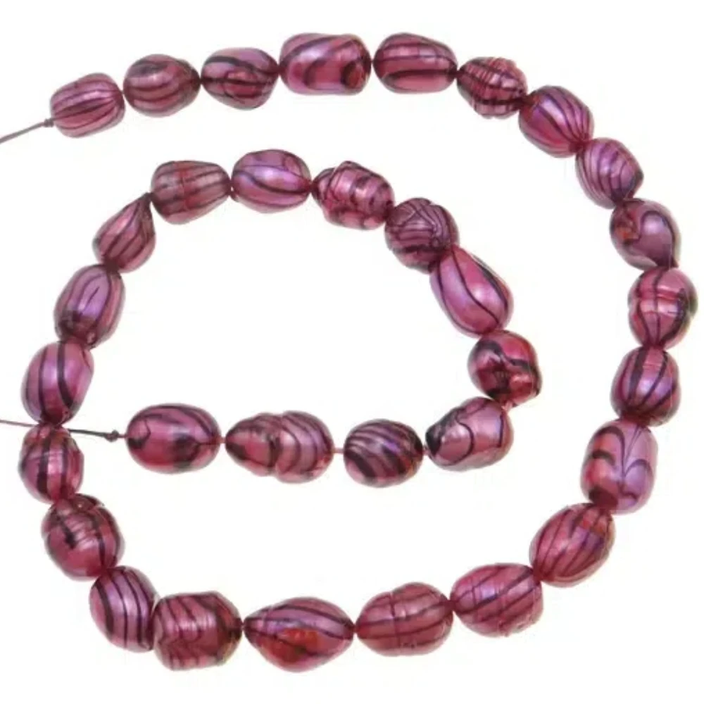 1 Strand Natural Cultured Baroque Freshwater Red Pearl Beads 9-10mm Jewelry Making DIY Necklace Bracelet Earring Accessories