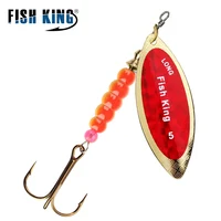 FISH KING Spinner señuelo de Pesca 4,5g 12,5g 27,1g cuchara de lentejuelas cebo duro Wobblers aparejos de Pesca Isca cebo artificial Pesca