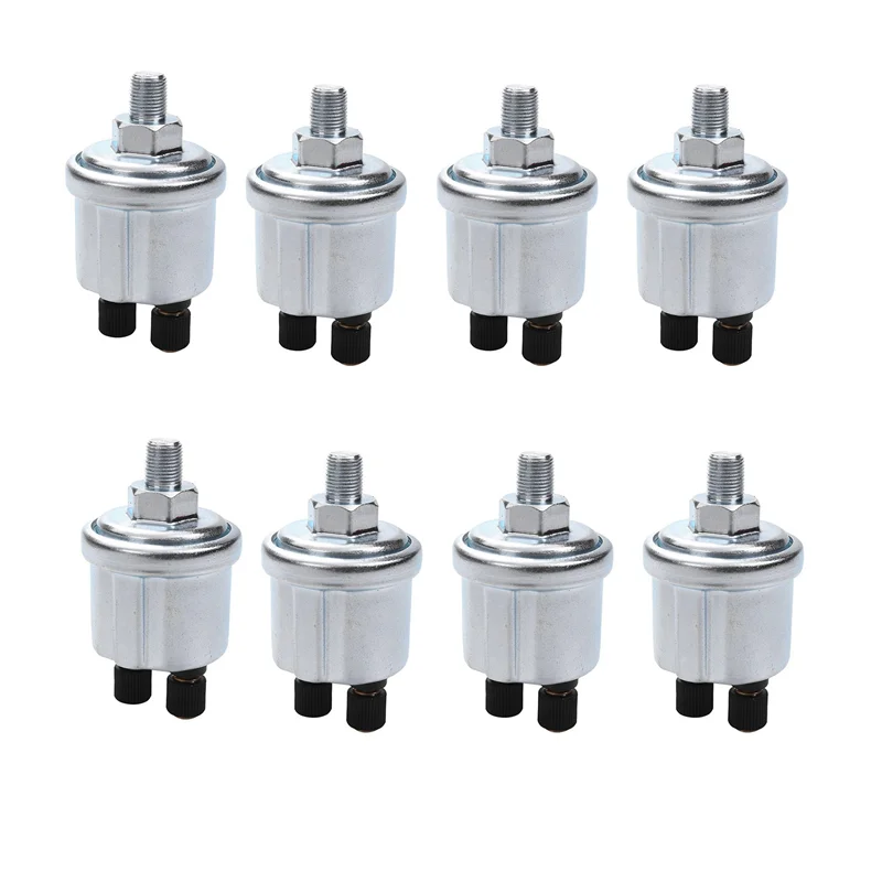 

8X Universal Vdo Oil Pressure Sensor 0 to 10 Bars 1/8 Npt Generator Part 10mm Crew Plug Alarm Pressure Sensor