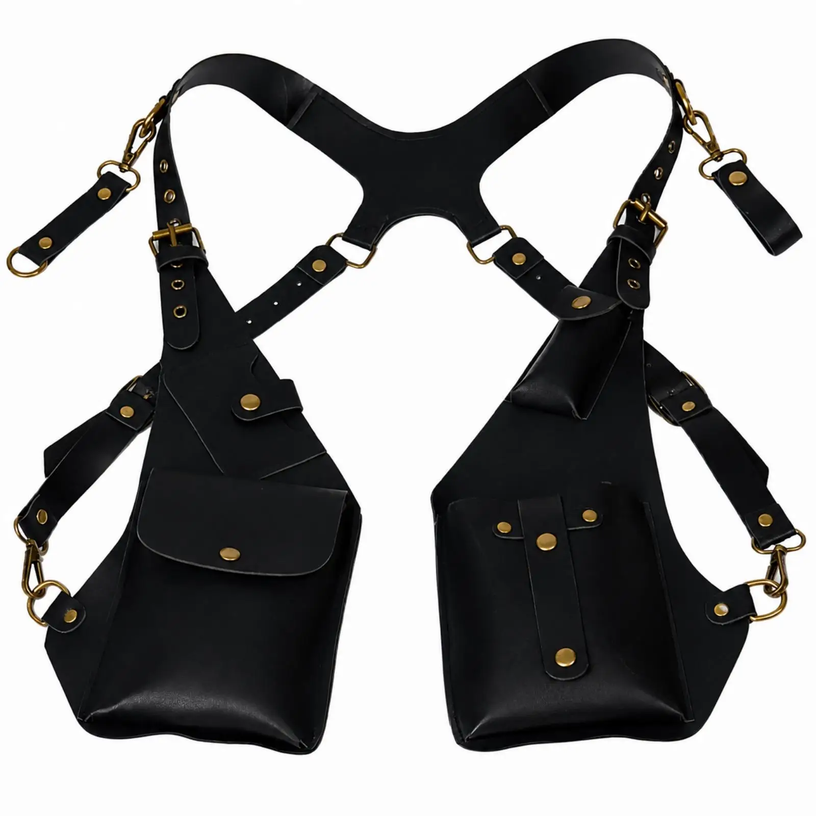 Crossbody Harness Bag with Pouches Handsunencumbered Steampunk Harness Bag Pouch Vintage Purse Adjustable for Cosplayers