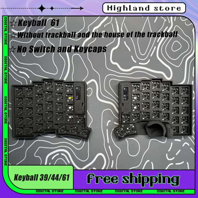 

Keyball 39/44/61 Split Keyboard Kit No Trackball Support ZMK Keymap OLED Screen Customized Wireless Split Mechanical Keyboard Ki