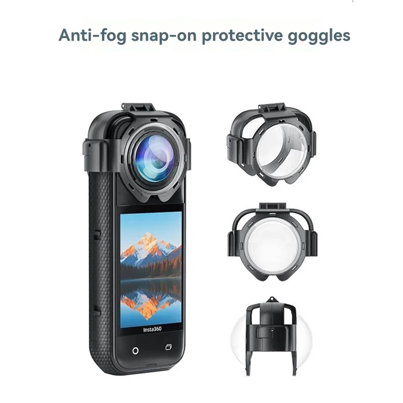 FFYY-Objektiv-Schutzhülle für Insta360 X5, Action-Kamera, gehärtetes Glas, Schutzspiegel-Schutzhülle