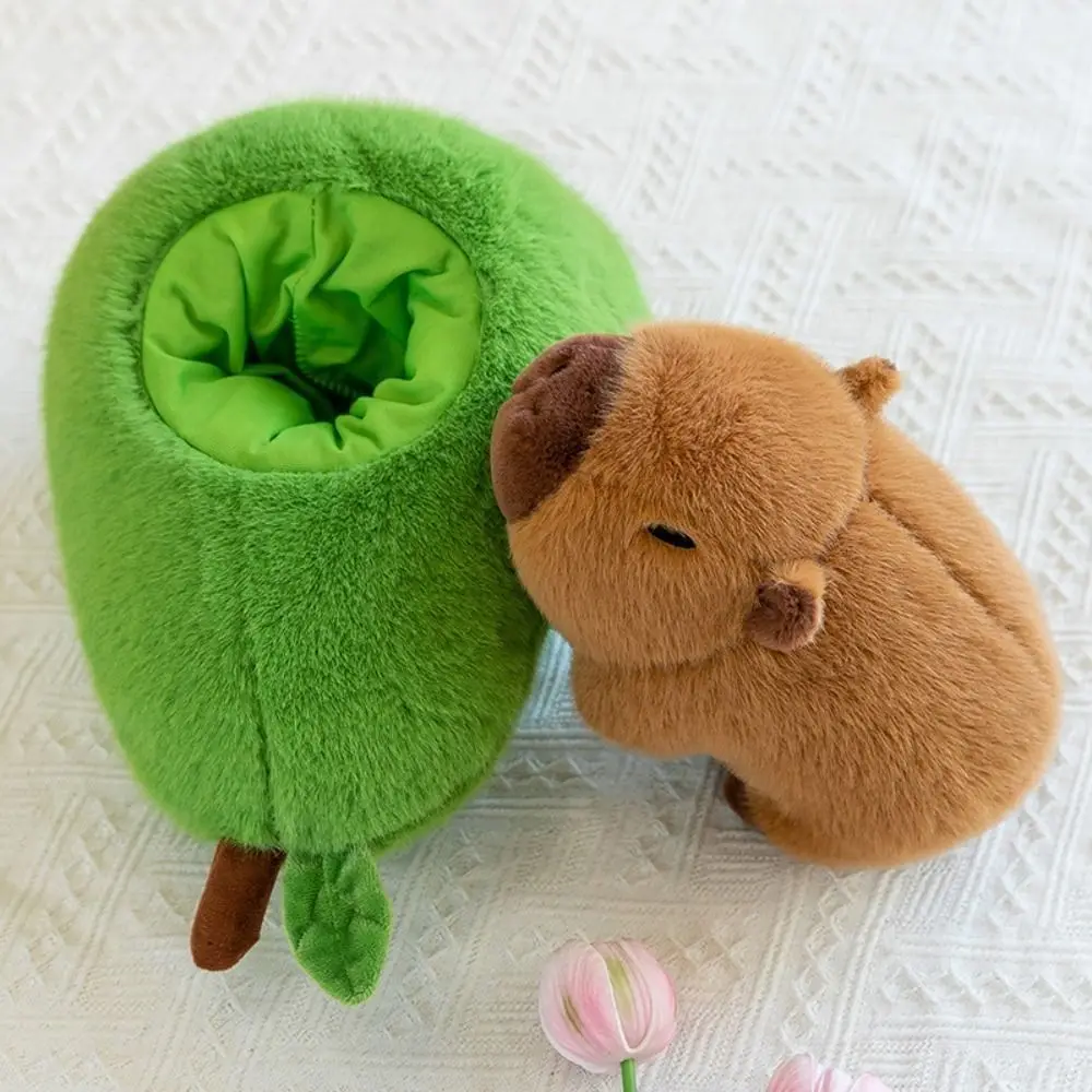 Animais abacate capivara brinquedo de pelúcia simulação capivara macio capibara anime brinquedo fofo dos desenhos animados bonito capivara boneca de pelúcia