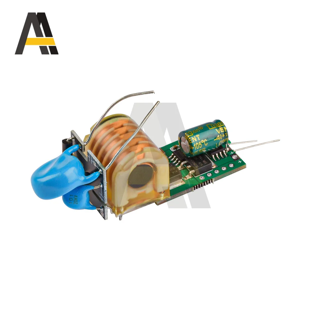 DC 5-12V 15KV High Voltage Generator Step-up Inverter Arc Igniter Coil Module Pulse Arc Boost Coil High Voltage Driver Board