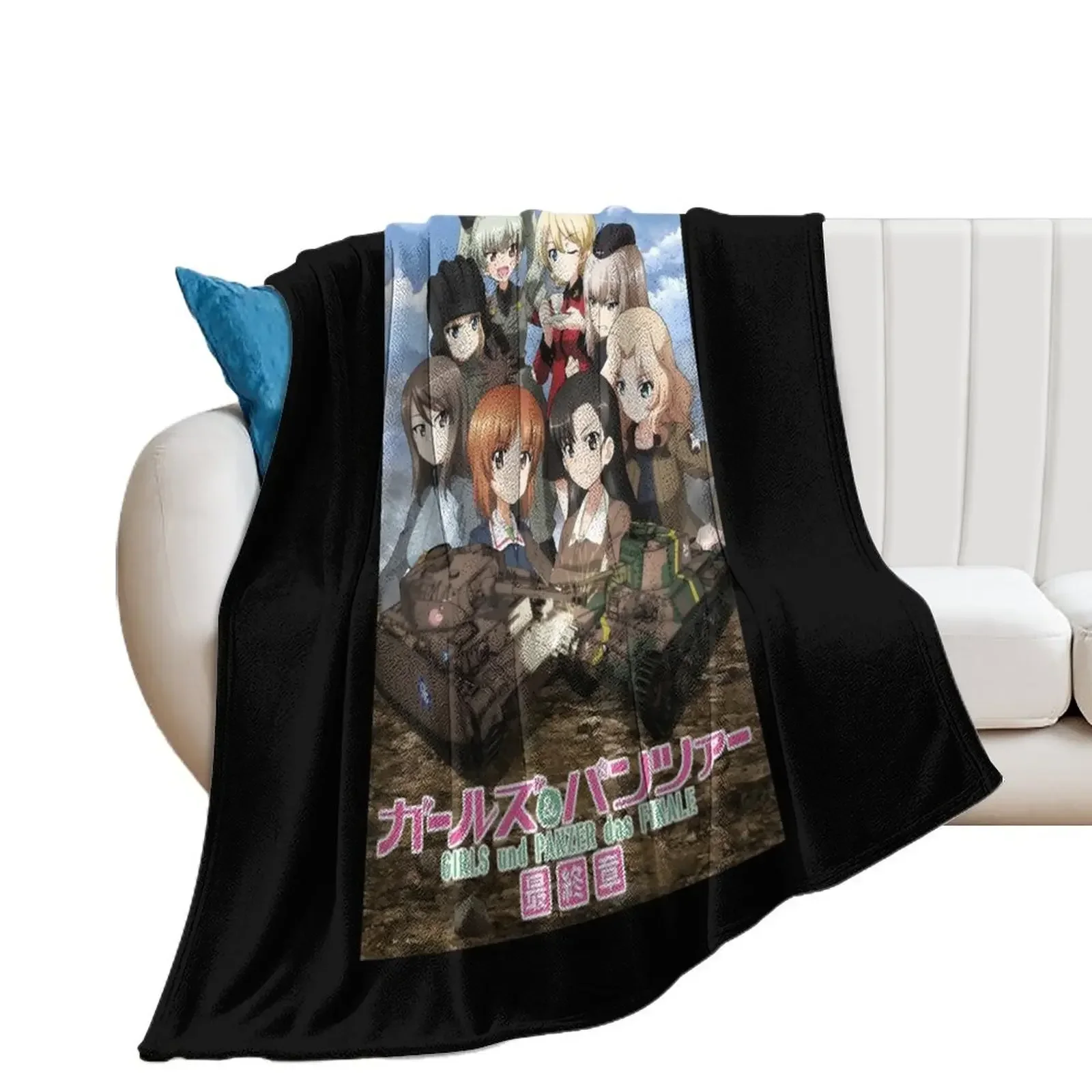 Women Men Girls Und Panzer The Finale Retro Vintage Throw Blanket for winter valentine gift ideas warm for winter Blankets