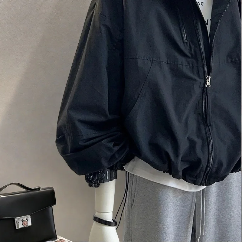 Faionable ort Jaet da donna Autunno 2025 Street Sport Casual Cerniera lunga Sve con cappuccio Lunghezza regolare Guangzhou Tredicante...