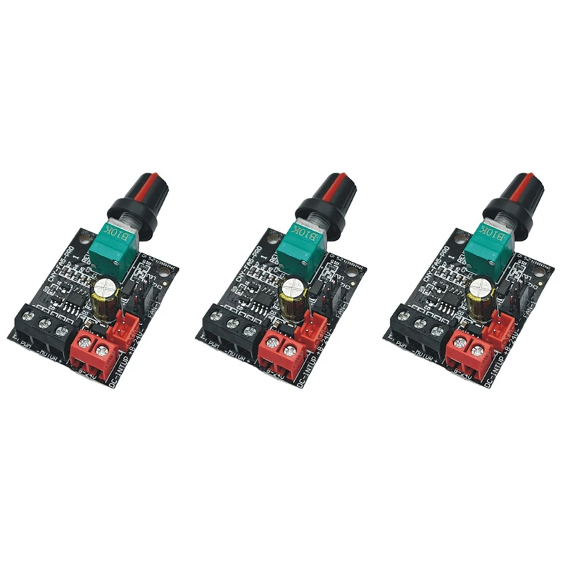 3PCS 8-24V 5A PWM/CLK DC Brushless Motor Speed Control Module Speed‑Adjustment Knob Integrates Power Switch w XH2.54 Connector