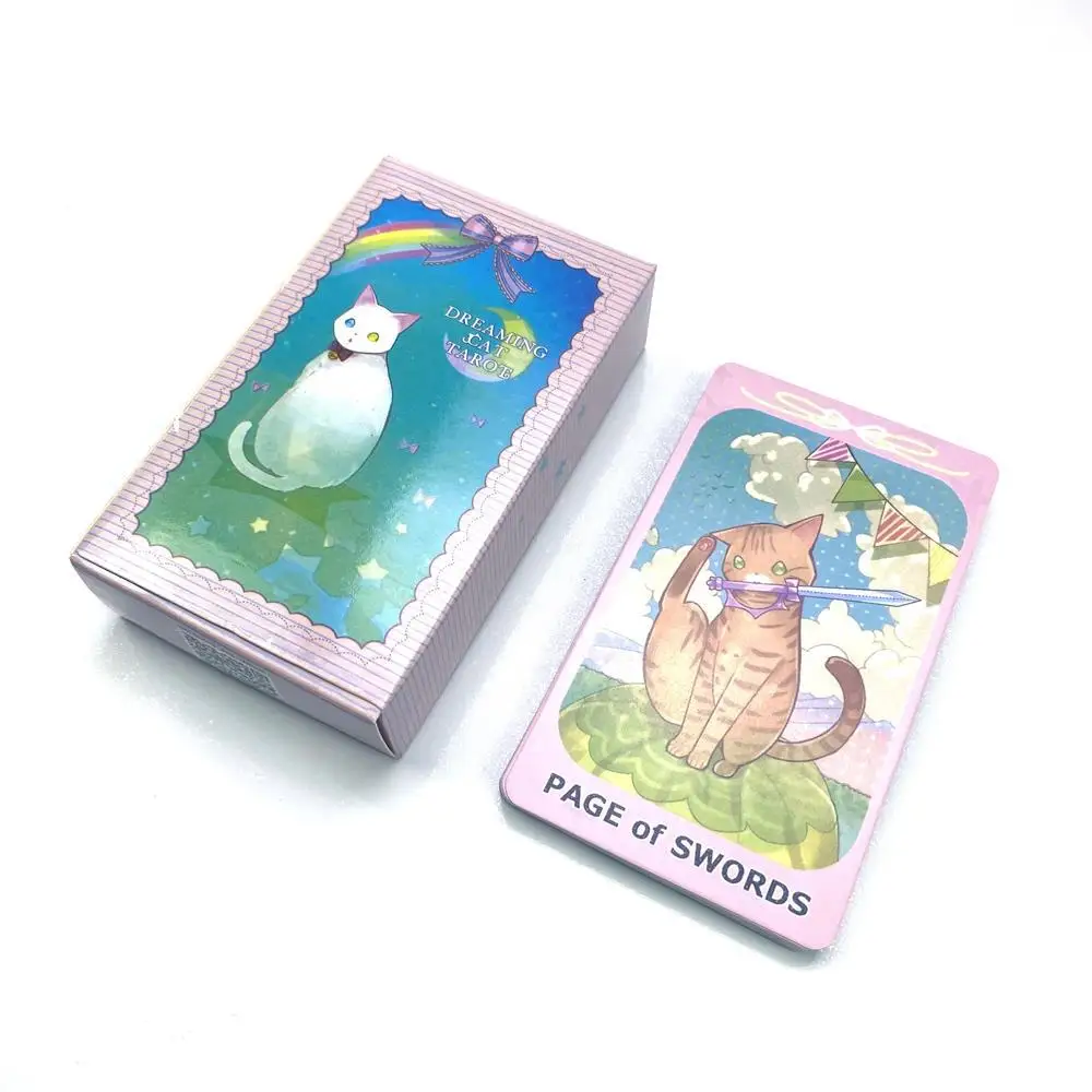 Dreaming Cat Tarot Tarot Oracle Cards Full English The Most Popular Tarot Deck 78 Cards Set Witchcraft Psychedelic Decor