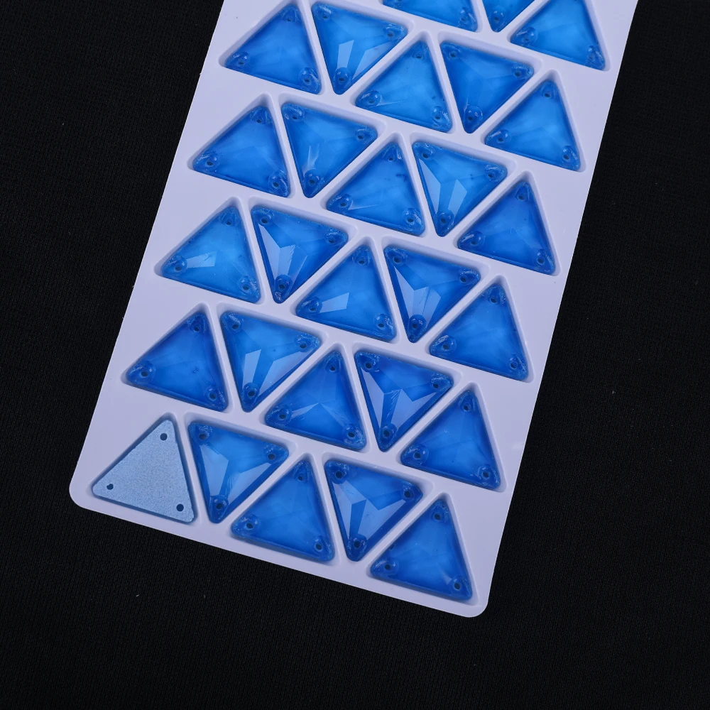 Vc Neon fluor zieren des Dreieck auf Strass Dreieck nähen Diamant Glas Diamant Flatback DIY Zubehör Hochzeit nähen – Detail 7