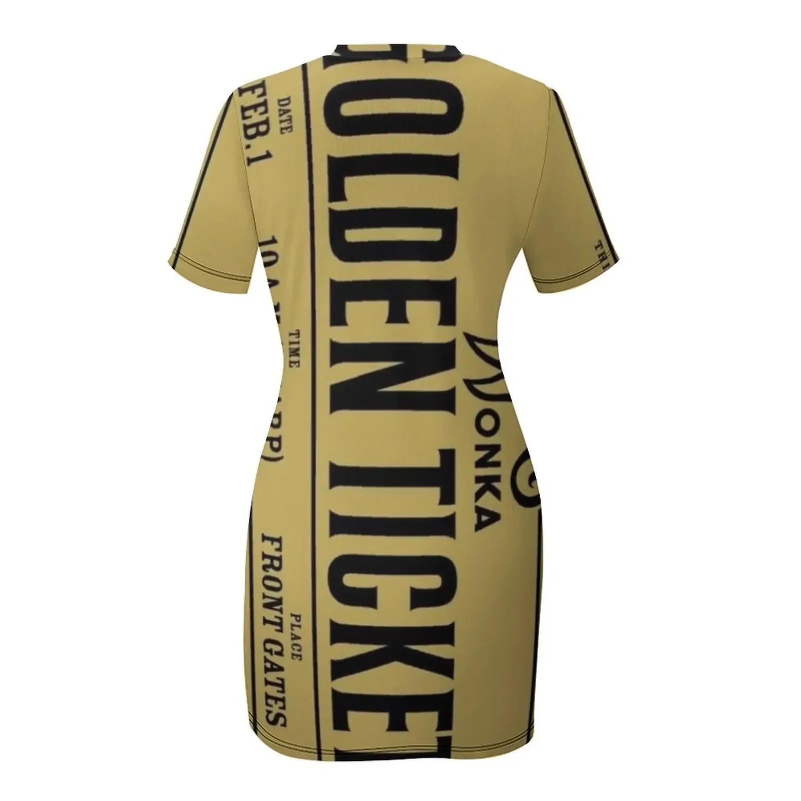 Robe à manches courtes Golden Ticket, robes d'été pour femmes, robes pour femmes 2025, robes pour femmes 2025, robe