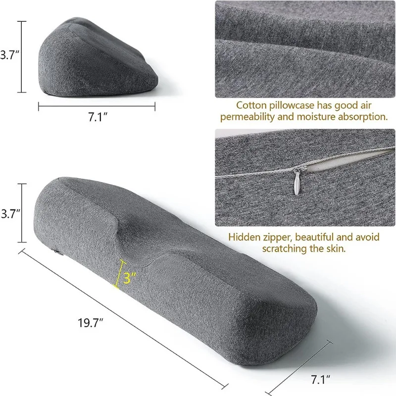 2025 НОВАЯ унисекс хлопковая подушка для шейного отдела позвоночника с эффектом памяти, поддержка шеи с медленным отскоком для одного сна, специальная подушка