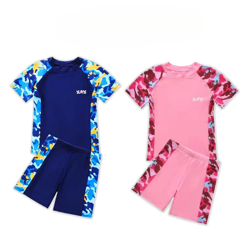 Quick Dry and Sun Protective Two-Piece Bathing Suit for Kids Perfect for Swimming and Beach