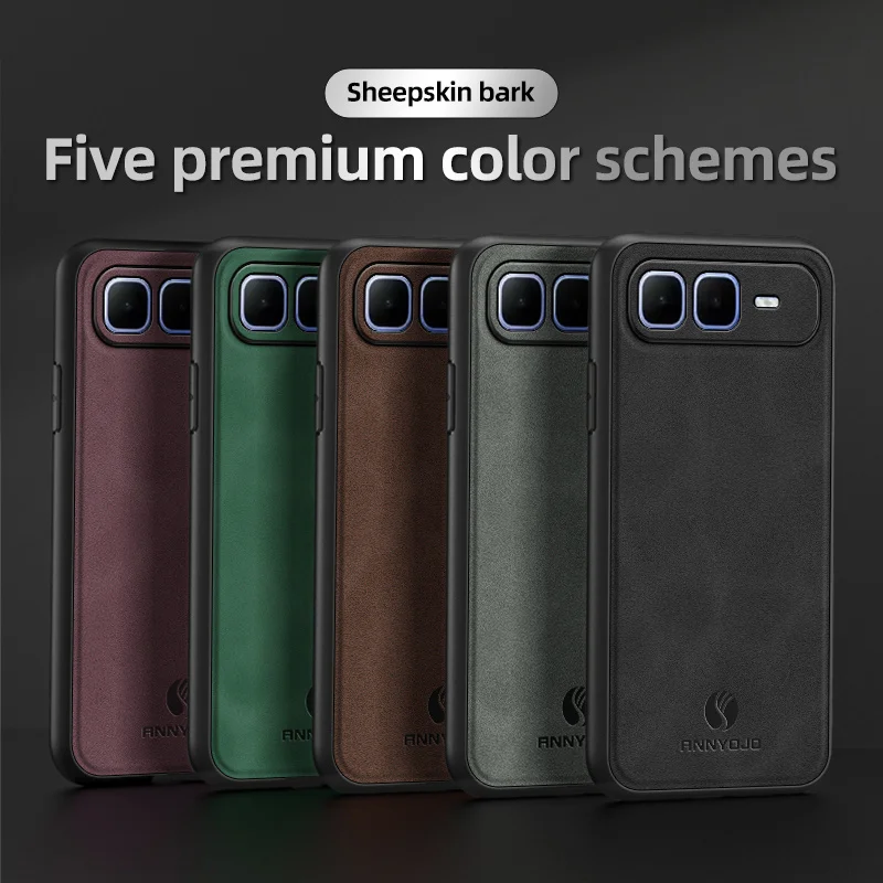 حافظة لهاتف انفينيكس سمارت 10 بلس X6725B_C مصنوعة من جلد البولي يوريثان وغطاء خلفي صلب غير لامع لهاتف انفينيكس سمارت 10 بلس X6725B_C