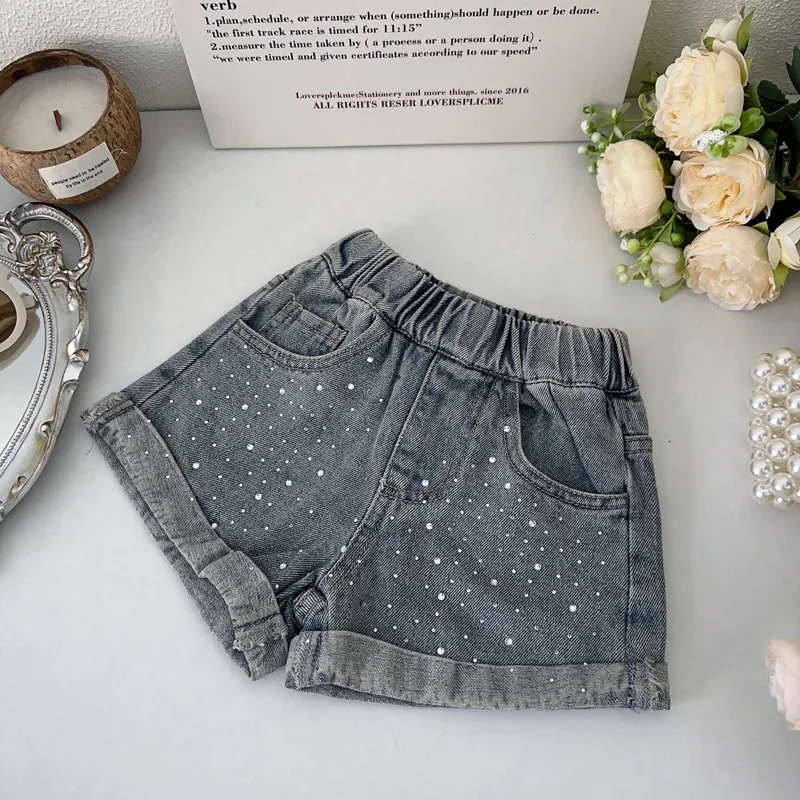 Butterfly T-shirt Denim Shorts Spring and Summer New Korean Fashionable Butterfly Lace T-shirt All-match Denim Shorts